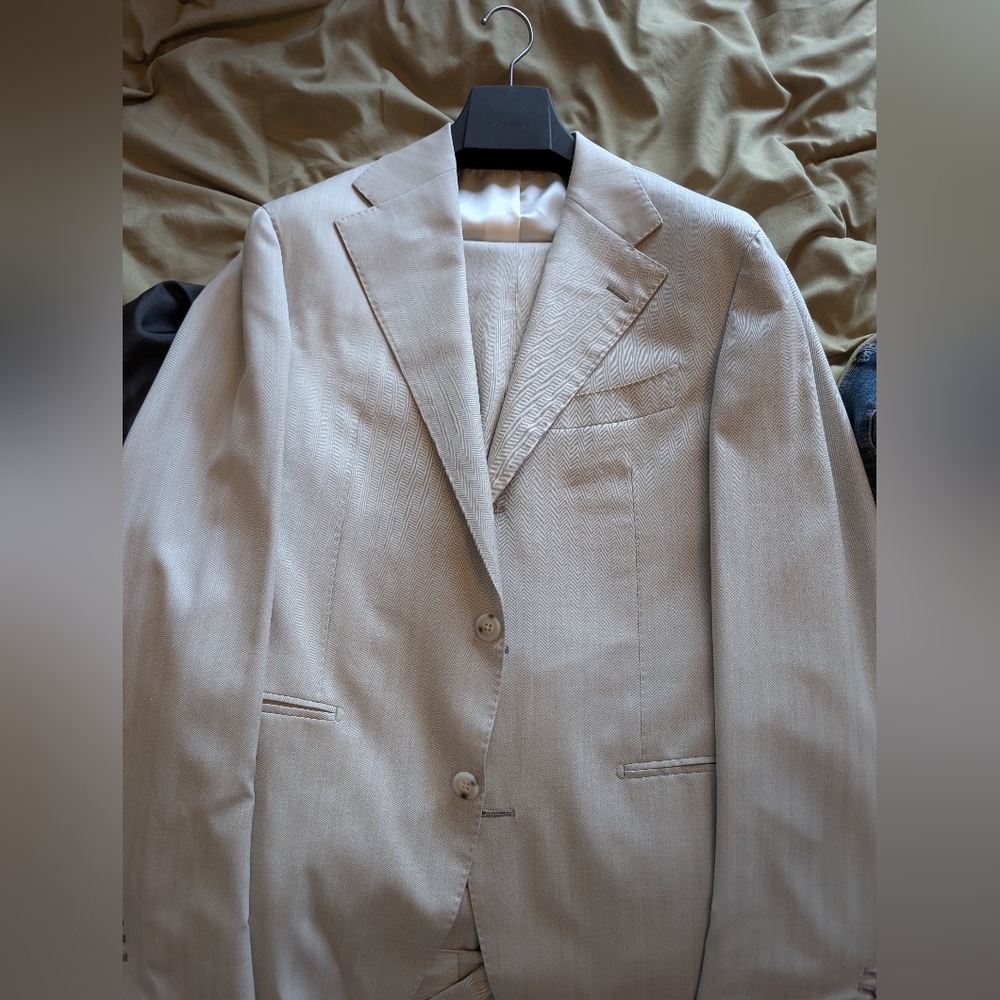 Wool Silk Tan Suit